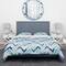 Designart 'Retro dotted blue wave pattern' Vintage Bedding Set - Duvet Cover & Shams